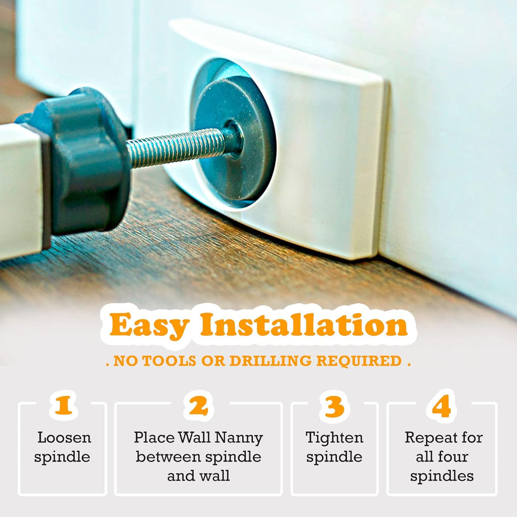 Baby Gate Wall Protector (Made in USA) Protects Walls and Doorways from Pet Gates - for Pressure Mounted Indoor