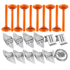 EXERAUO Garage Door Hardware Kit for 7 Ft High Doors, Quiet Nylon Rollers
