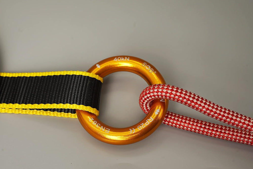 Aluminum Rappel Ring Climbing Ring 40KN/22KN Pack of 2 for Rock Climbing Arborist Rescue Connection Point