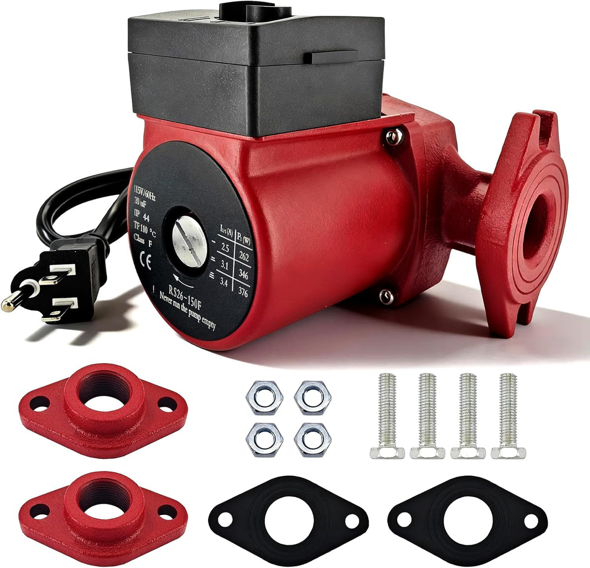 Cast Iron Hot Water Circulator Pump Compatible with Grundfos UPS26-150F