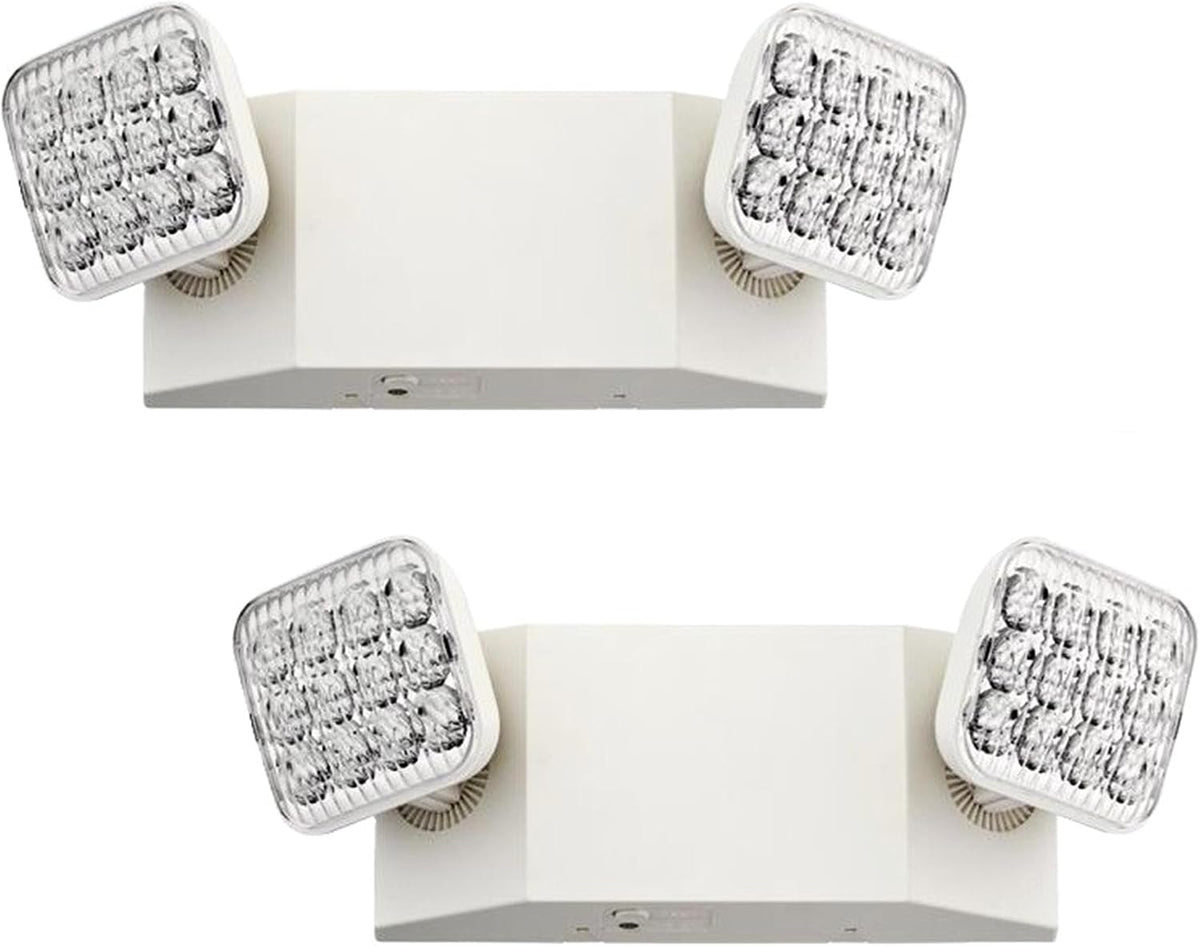 Lithonia Lighting Basics LED Emergency Light, Adjustable Heads 120/277V 2Pk