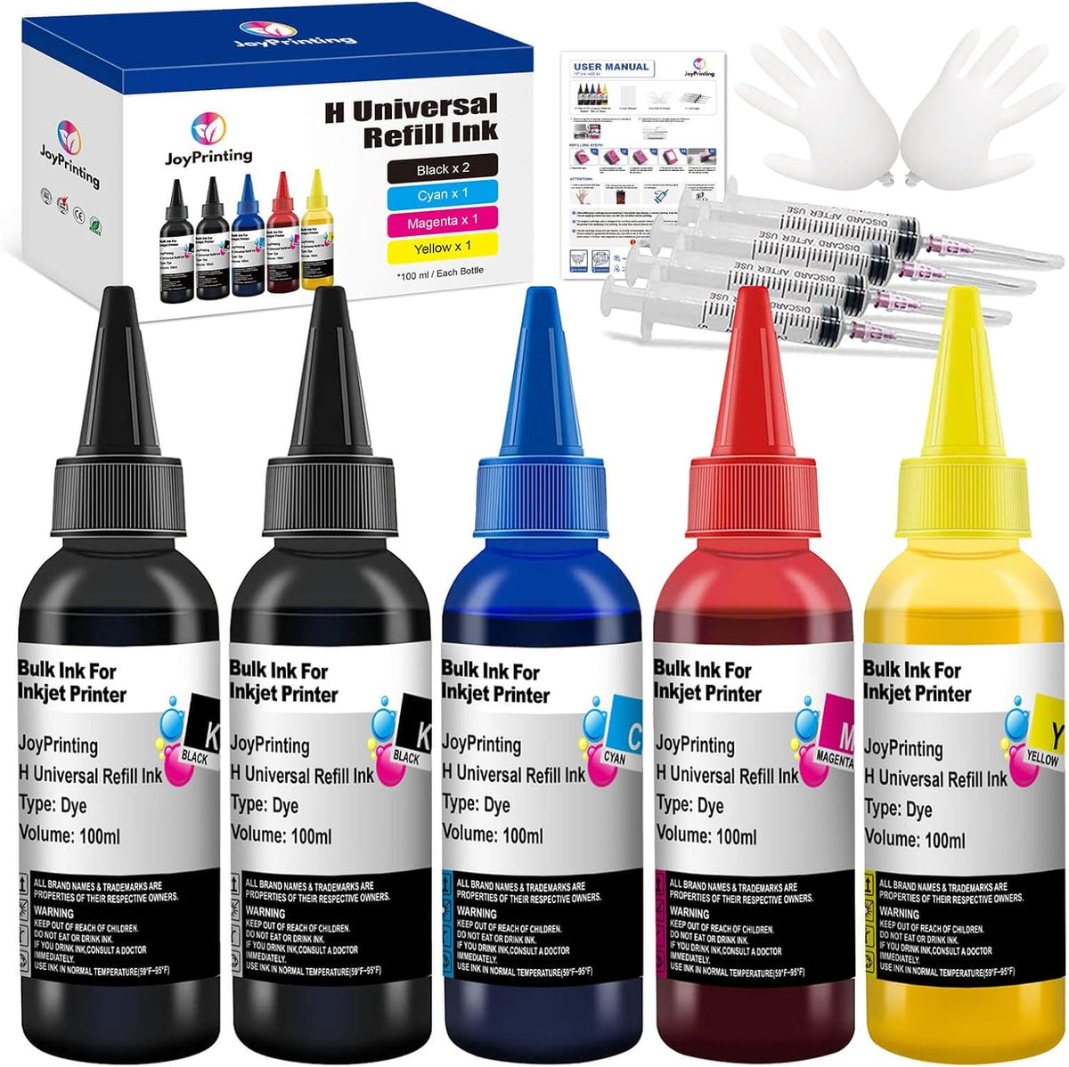 Ink Refill Kit for HP Printer Cartridges HP 67 67XL 62 63 64 65 68 60 61 | 910 950 951 952 962 923 936 902 932 933