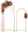 Wedding Arch Backdrop Stand Set of 2 Gold Metal Arch Frame 7.2FT & 6FT Backdrop Stand Wedding Arch Bracket Stand