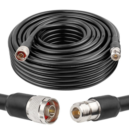 KMR400 N Male to N Female Cable 50FT, 50 ohm KMR400 Low Loss Type N Female to Type N Male Extension Cable for