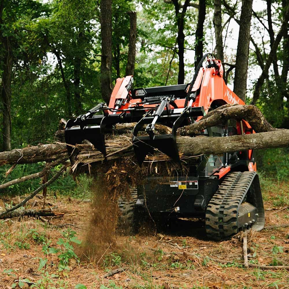 48" Economy Series Root Grapple Bucket Attachment, Universal SSQA Connection, Single 3,000 PSI Cylinder with Cylinder