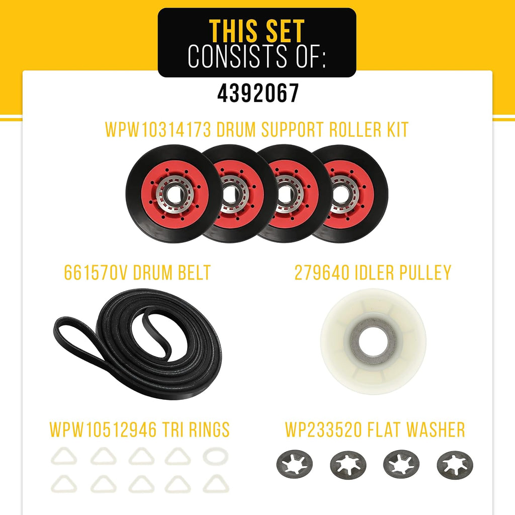 Dryer Repair Kit for Whirlpool WGD9200SQ1