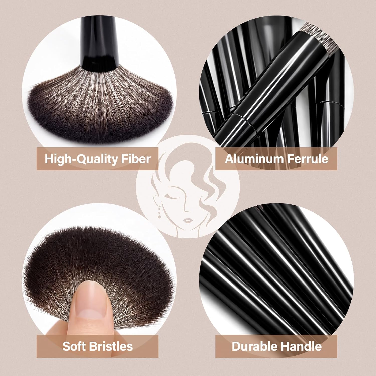 Makeup Brushes Set, Mlemle Professional 25 Pcs Makeup Kit, Include Powder Foundation Concealers Blush Eye shadows 21