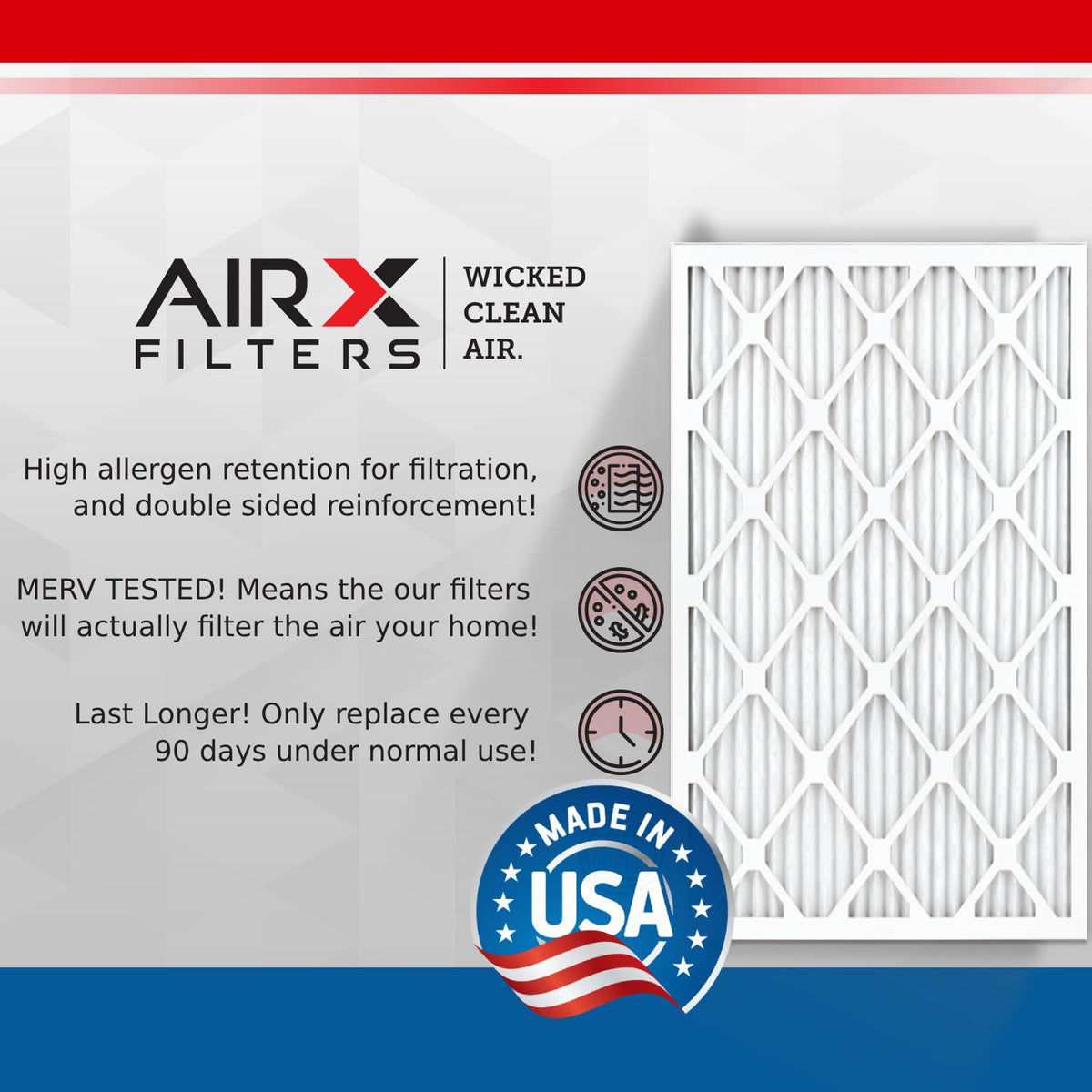 20x24x1 Furnace & AC Filter MERV 13 Health 6-Pack