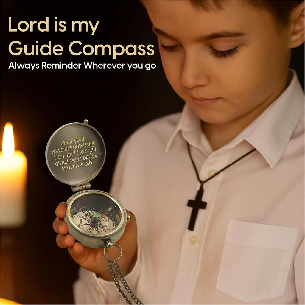 Baptism Gift for Teen Boys | Christian Inspirational Keepsake | Catholic Religious Gift for Son, Godson, Grandson |