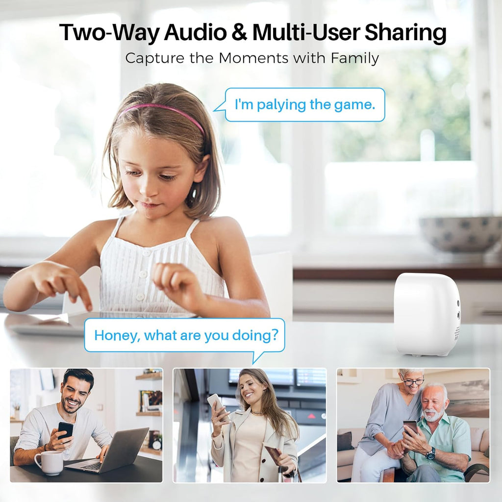 Security Cameras Wireless Outdoor Indoor, 2K Battery Powered WiFi Camera for Home Security, AI Motion Detection