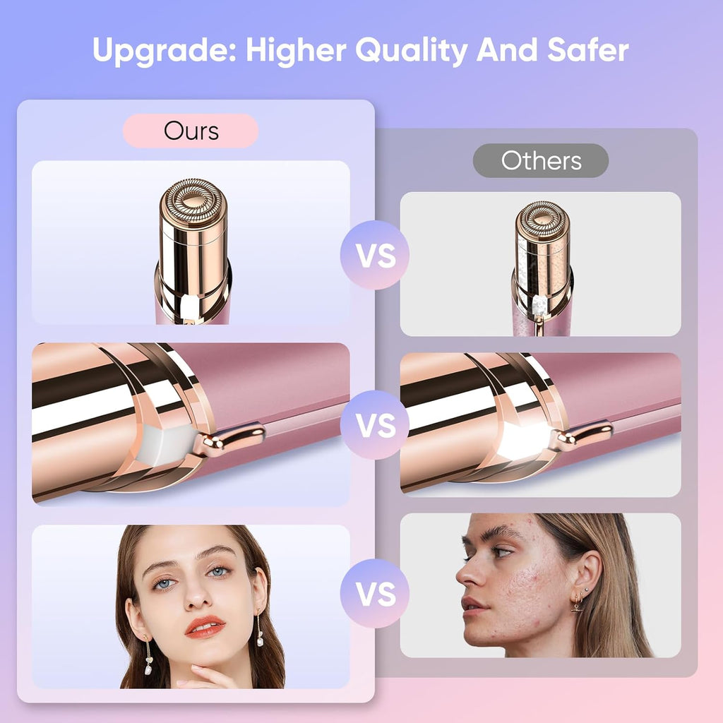 Flawless Facial Hair Remover for Women Painless Face Shaver -Mini Hair Remover, Electric Razor Shaver Portable Bikini