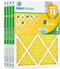 20x25x1 Air Filter 4 Pack, MERV 11 Dust & Pet Dander Defense | Electrostatic Pleated HVAC AC Furnace Filters
