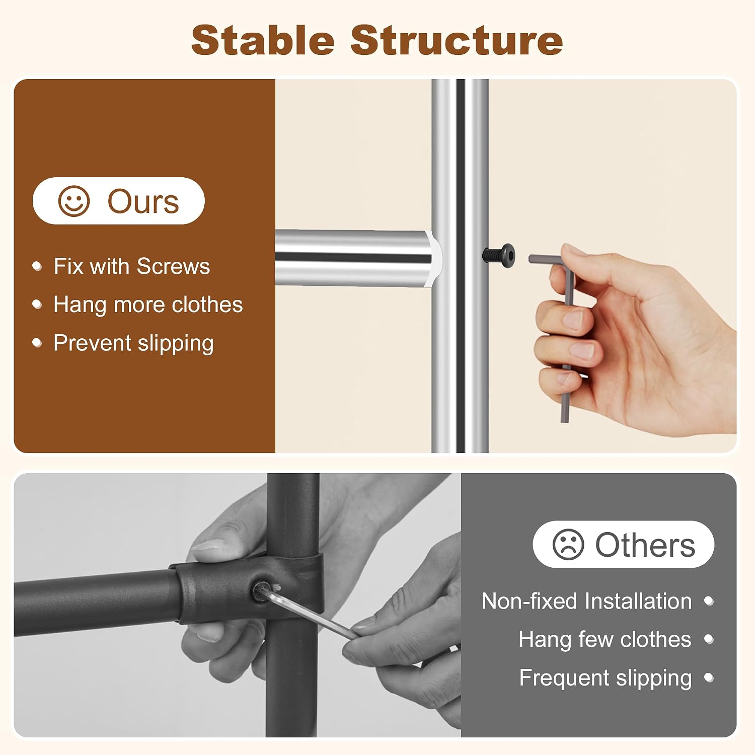 Double Rod Z Rack, Rolling Clothes Racks with Z-Base, Adjustable Clothing Rack, Standing Clothes Rack, Metal Clothing