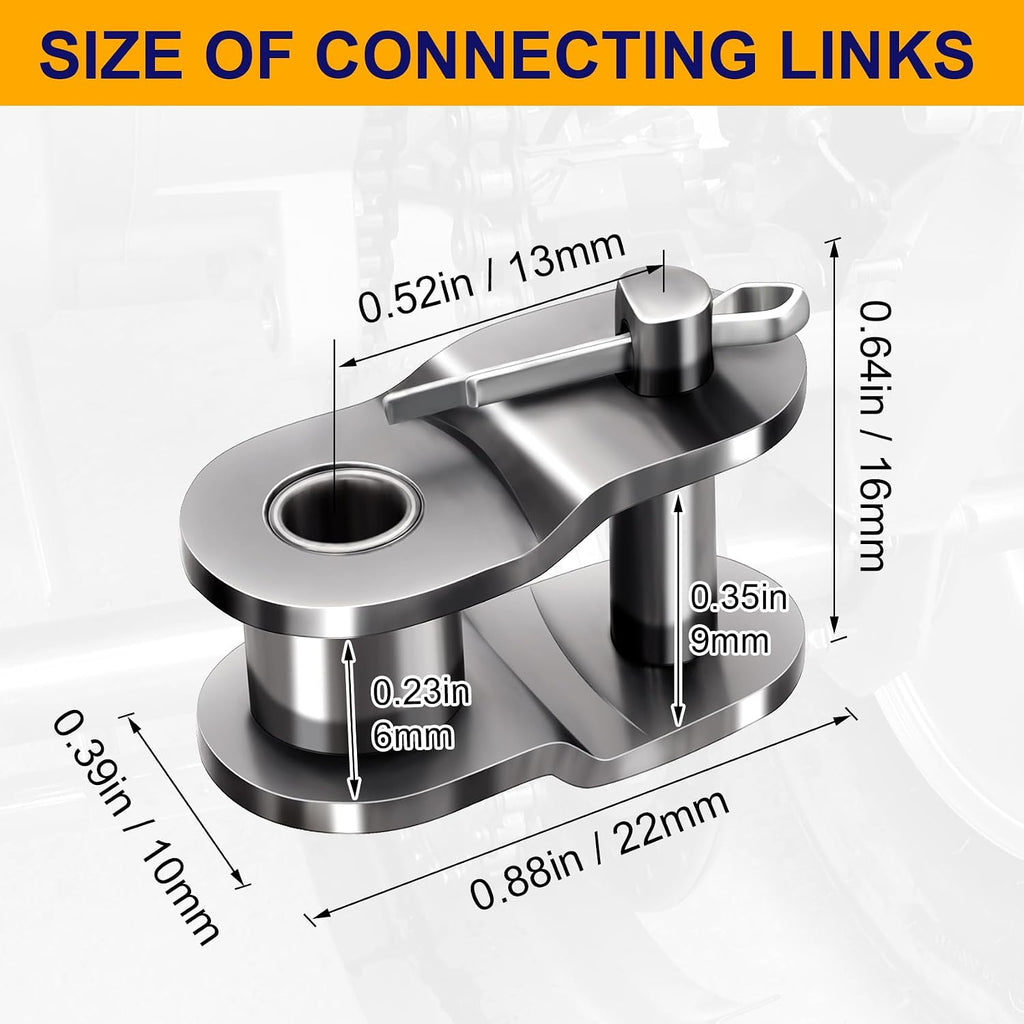 OIIKI 8 Packs Roller Chain Offset Link #41, Half Link, Crank Link