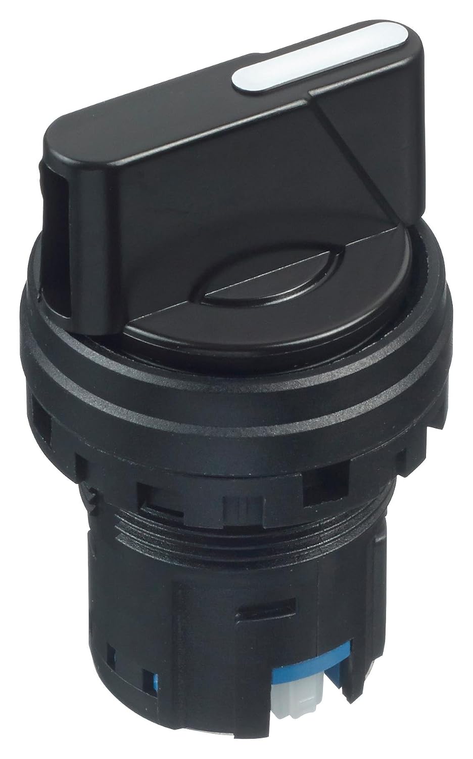 IDEC HW1S-33T 22 MM, 3 Position Spring Return Two Way, HW Series, KNOB Handle, Operator ONLY, Round Plastic Bezel, SELECTOR Switch