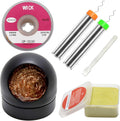 6-in-1 solder kit, soldering iron tip cleaner +1.0mm solder wire(11g*2pcs)+Rosin Solder Flux Paste (1.75 oz/50g)