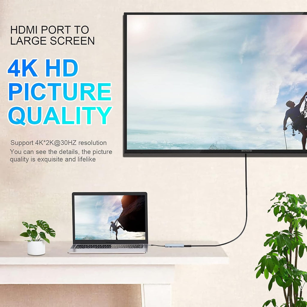 USB C HUB 11 in 1 Docking Station Compatible with MacBook Pro/Air | USB C Adapter with 4K HDMI/VGA/USB C