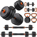 DS2 Adjustable Dumbbells, 20/30/40/45/70/90lbs Free Weight Set with Connector, 5 in1 Dumbbells Set Used as Barbell