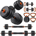 DS2 Adjustable Dumbbells, 20/30/40/45/70/90lbs Free Weight Set with Connector, 5 in1 Dumbbells Set Used as Barbell