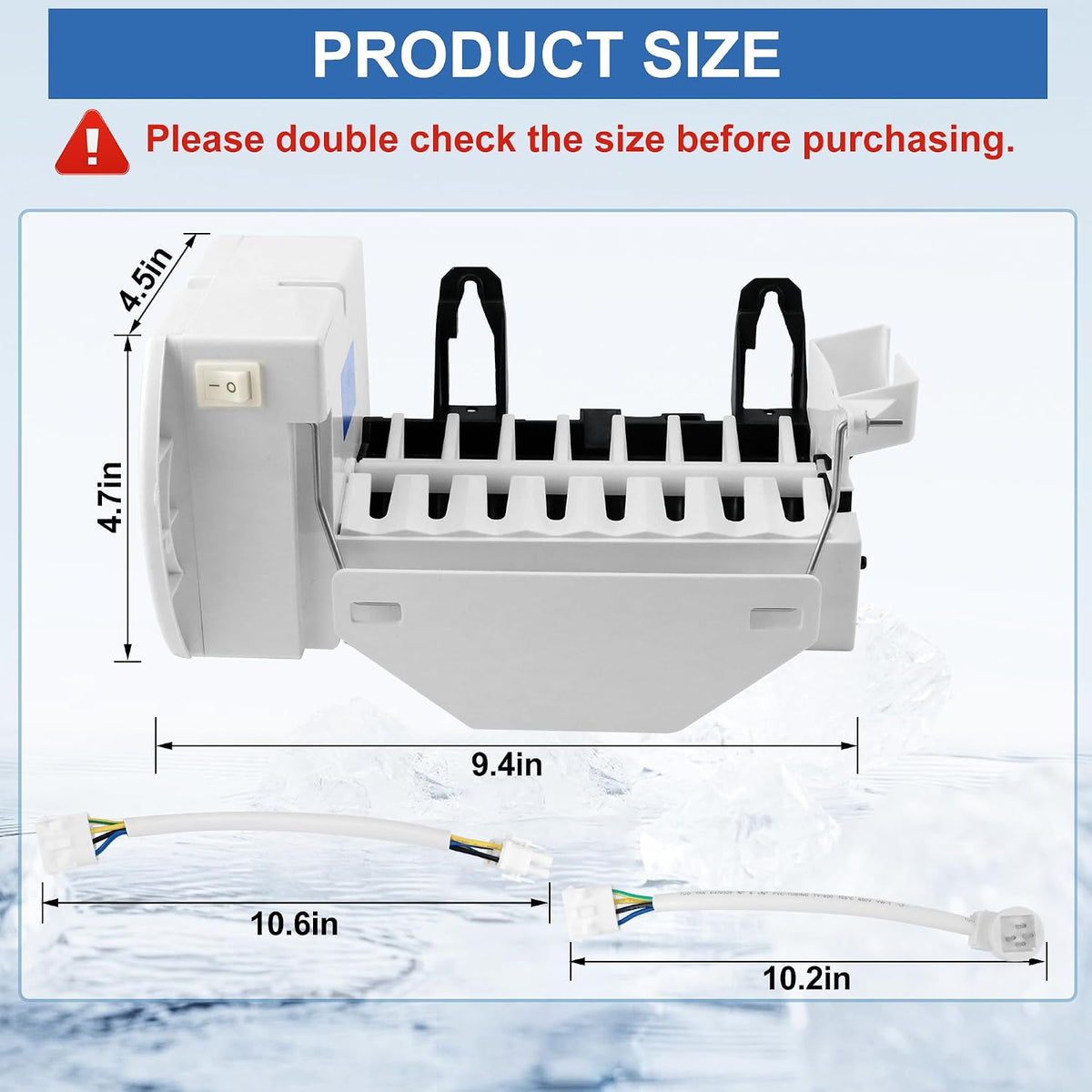 TOMOON WR30X10012 WR30X10093 Ice Maker Kit for G.E Hot.Point Ken.More