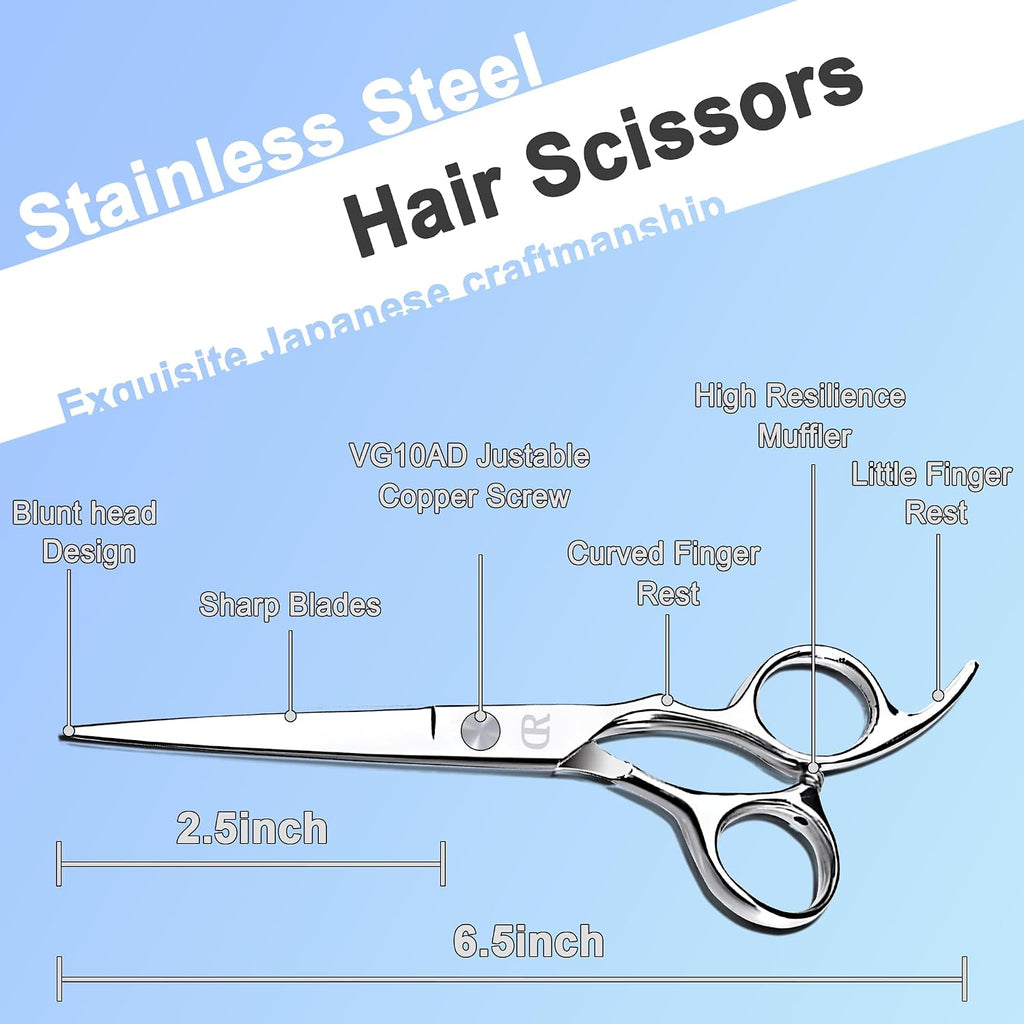 Hair Cutting Scissors Shears kit,Professional Edge Sharp Hair Scissors set,Barber Hairdressing Texturizing Thinning