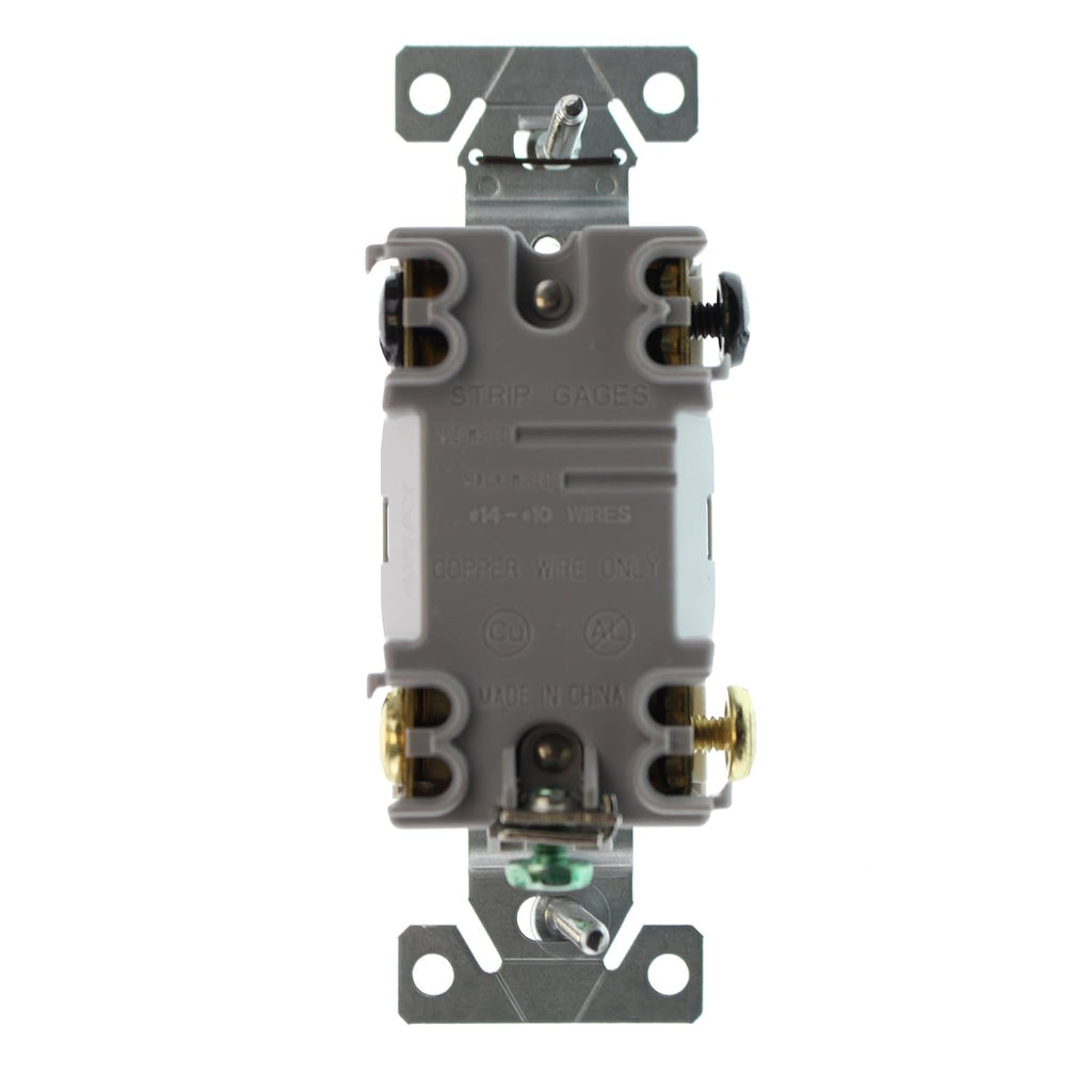Hubbell RS415WZ Spec Grade Toggle Switch, 4-Way, Grounding, 15-Amp, 120/277-Volt, White, (48-Pack)