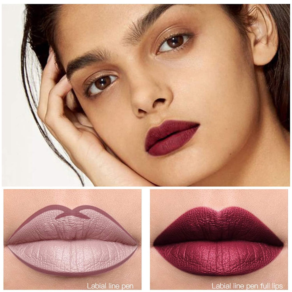 18 Colors Lip Liners Pencil Set with 2 Pencil Sharpeners, Premium Waterproof Smooth Lip Pencils, Long Lasting Matte