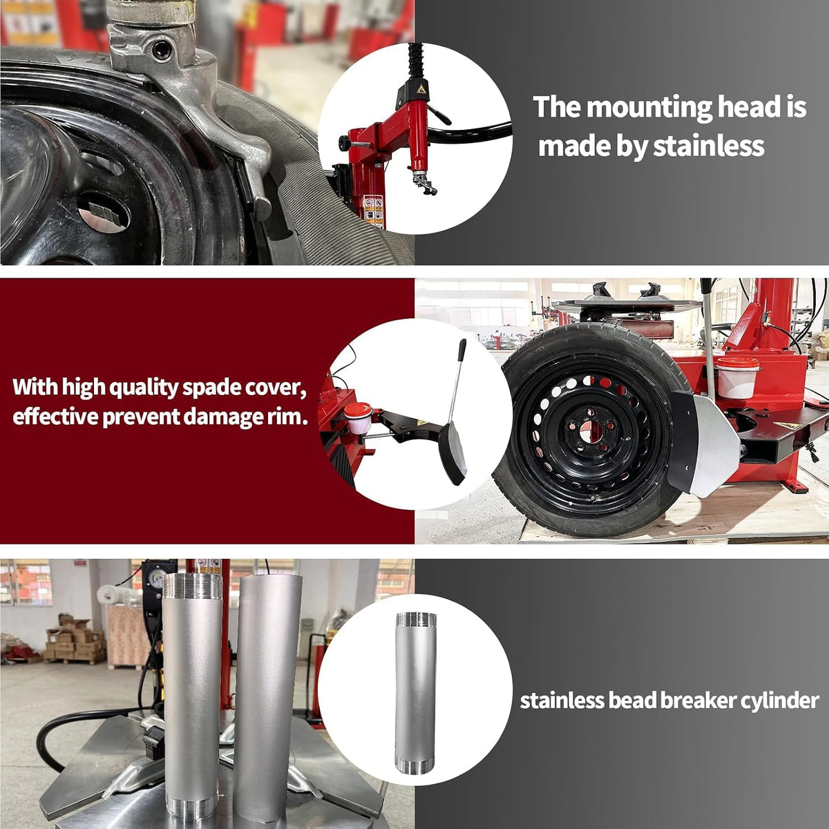 2.0HP Tire Changer Bead Blaster Wheel Balancer Machine Combo with Motorcycle Adaptor Tire Changer Machine Tire