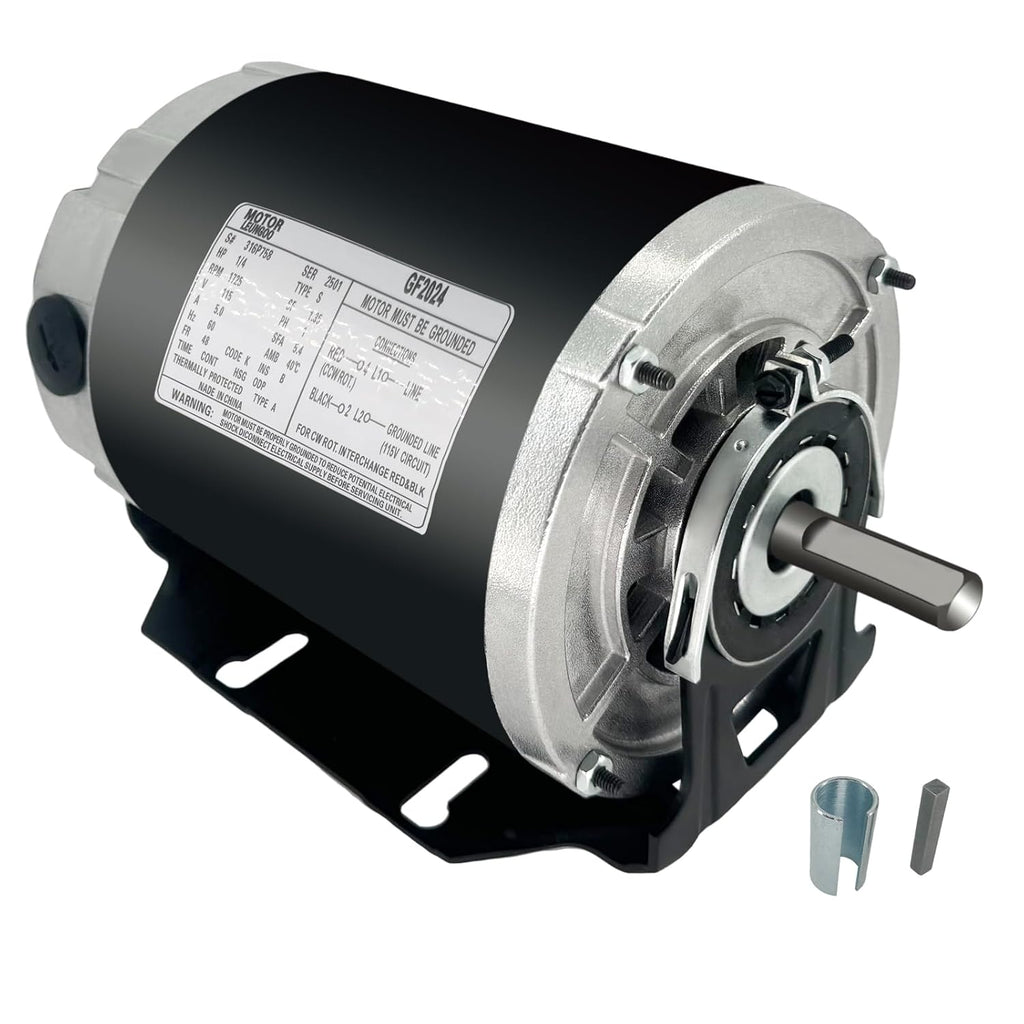 GF2024 1/4HP Electric Motor 115V 1725RPM 60Hz 48F Belt Drive Blower Motor