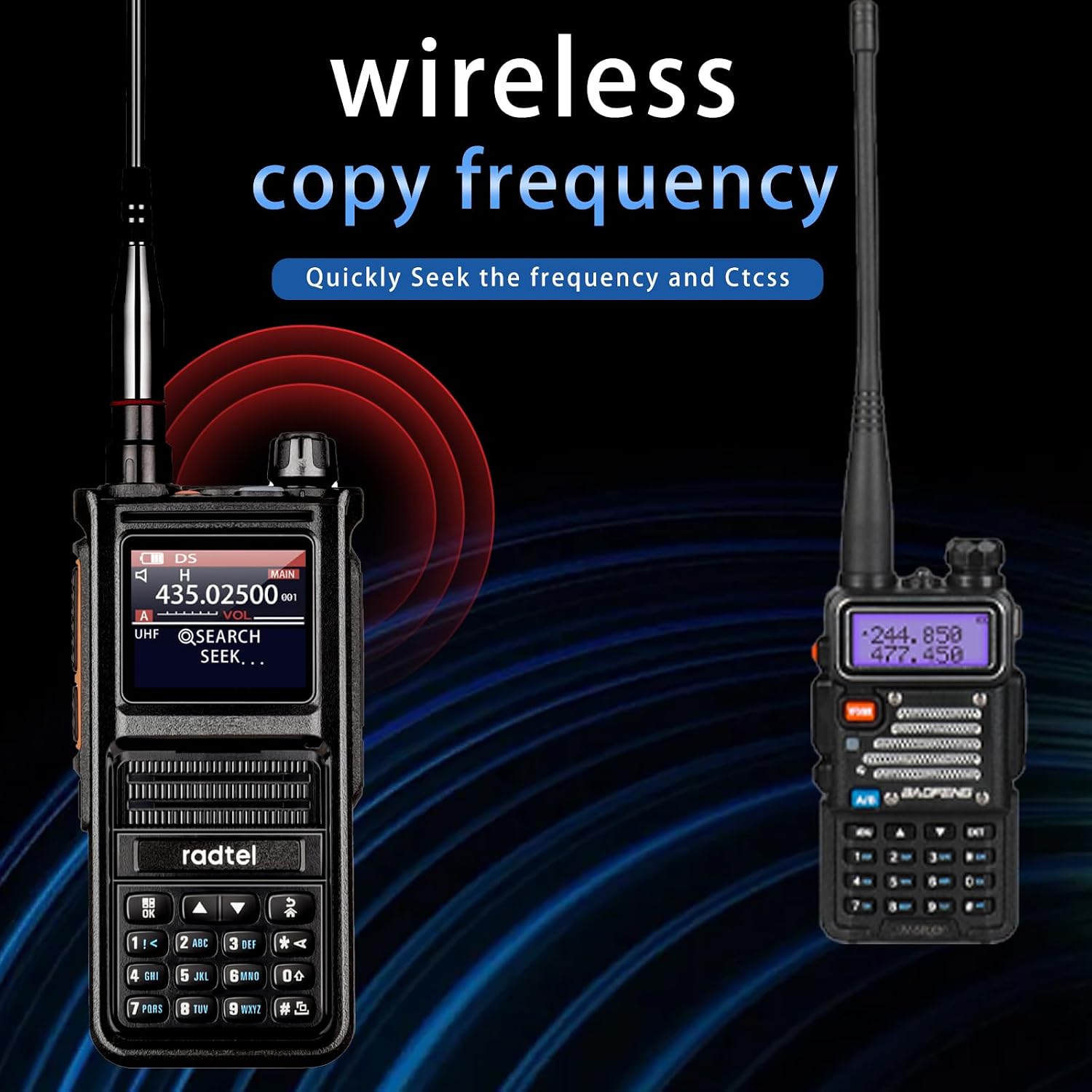 RT-470X Multi-Band Ham Radio 256CH Aviation Air Band Radio NOAA Marine Walkie Talkies Long Range Handheld Transceiver