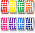 8000 Pieces 1/4" Colored Dot Stickers Round Color Coding Labels