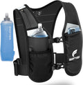 Running Phone Holder Vest with 500ml/17oz Water Bottle | Reflective Hydration Vest | Adjustable | Light | 6 Pockets