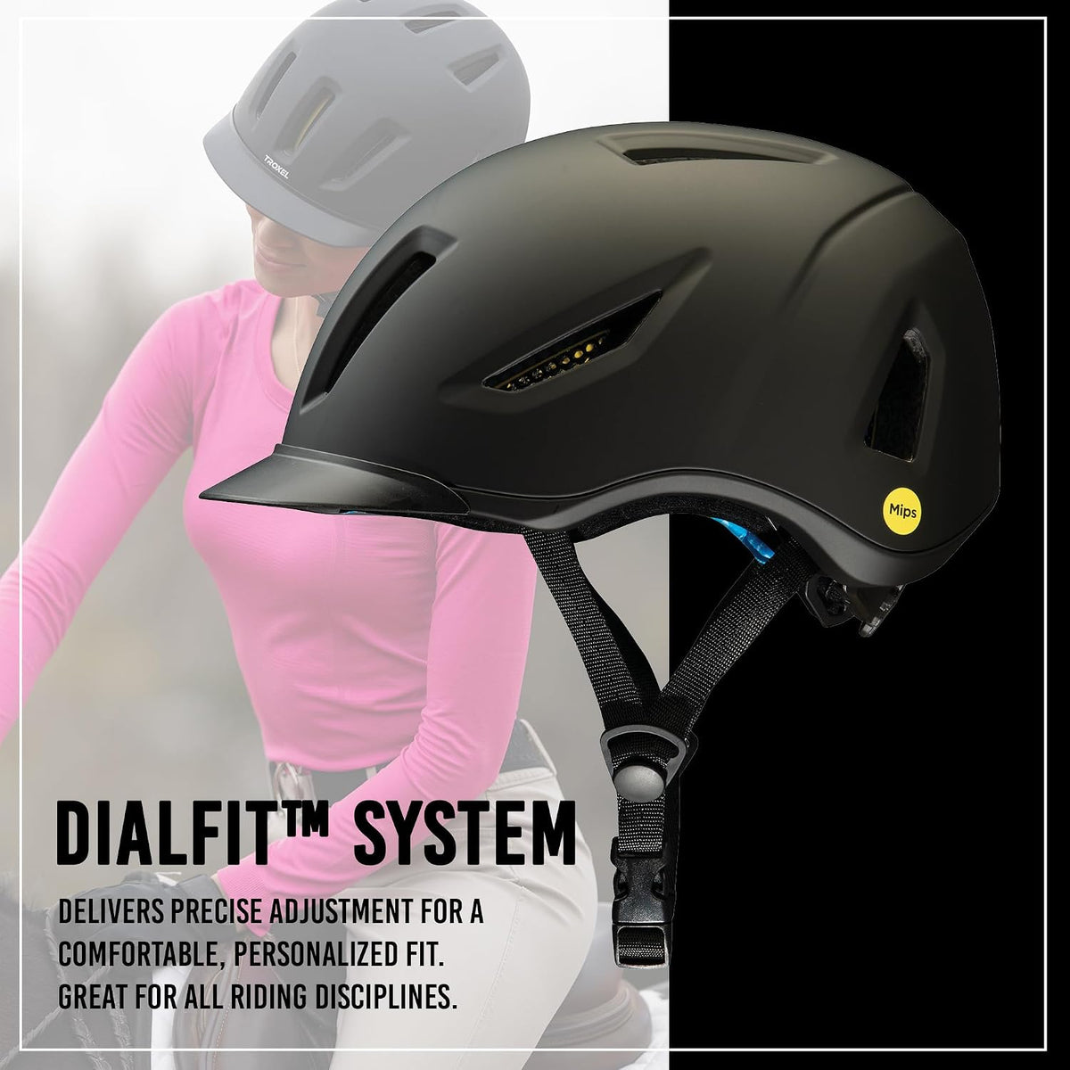 Terrain MIPS Cooling Horse Riding Helmet, Low-Profile, Micro-Adjustable Design, Horseback Riding Gear, Large