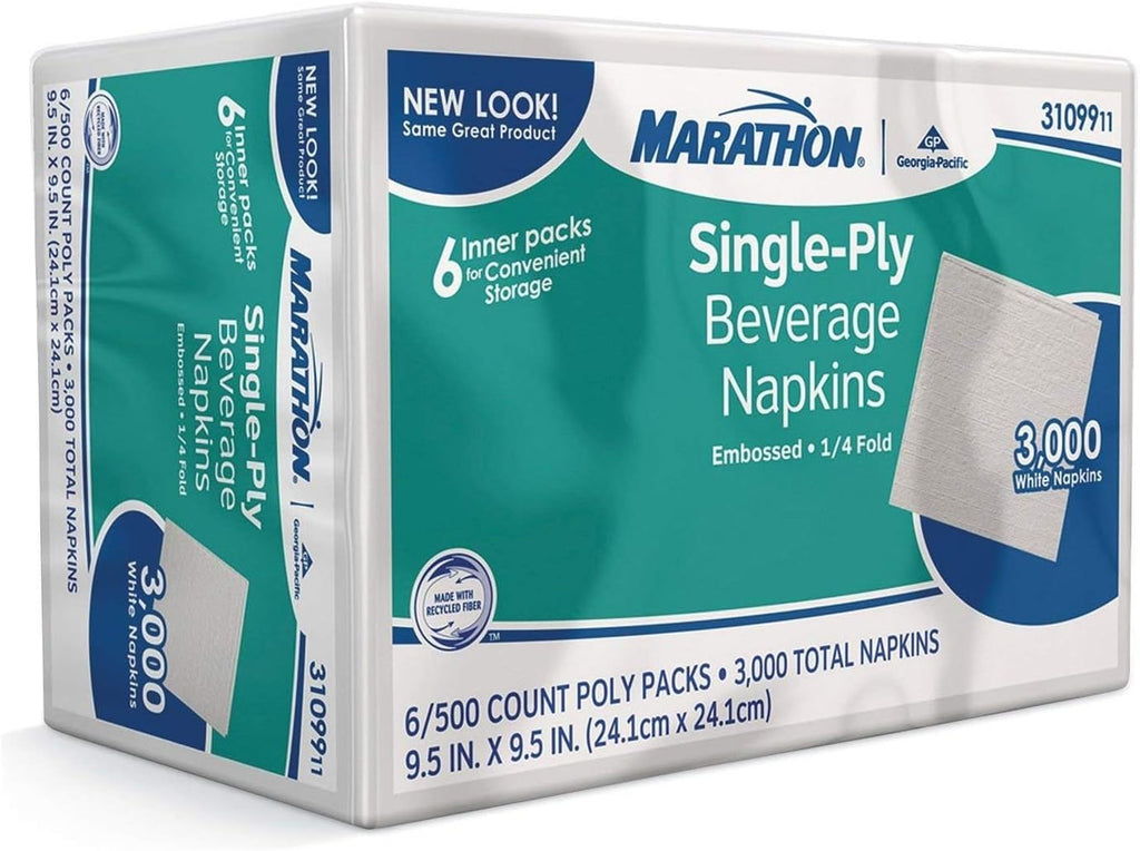 Marathon Beverage Napkins - 3,000 Count