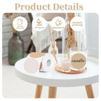 Thermal Label,3 Inch Beige Gradient Round Thermal Printer Sticker,Self-Adhesive Round Direct Thermal Labels,Thermal