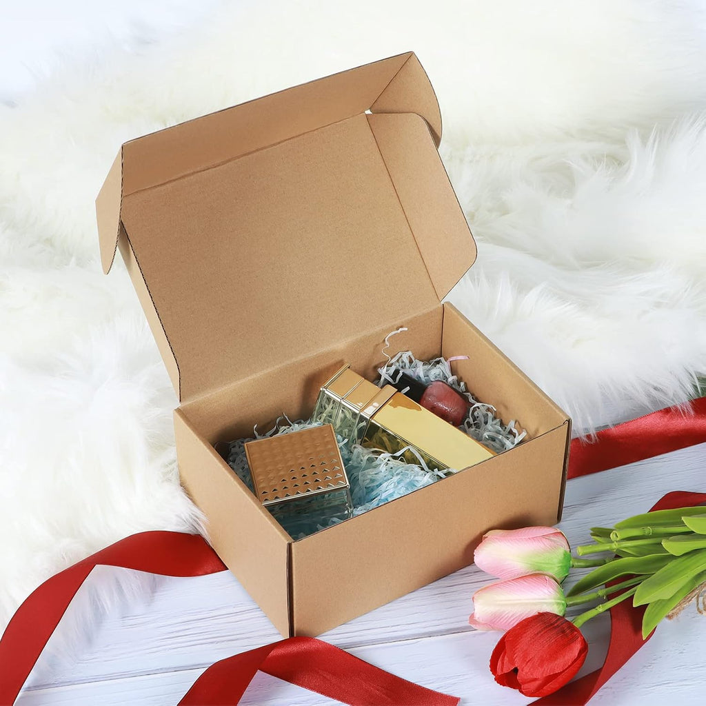 Shipping Boxes 9x6x4 Set of 20, Corrugated Cardboard Box for Packing Small Business, Brown