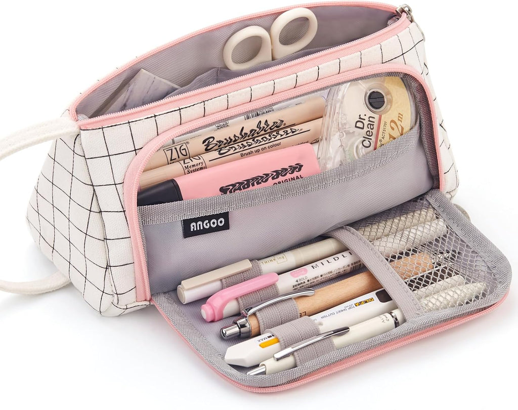 Big Capacity Pencil Case Pouch Pen Case Simple Stationery Bag School College Office Organizer for Teens Girls Adults