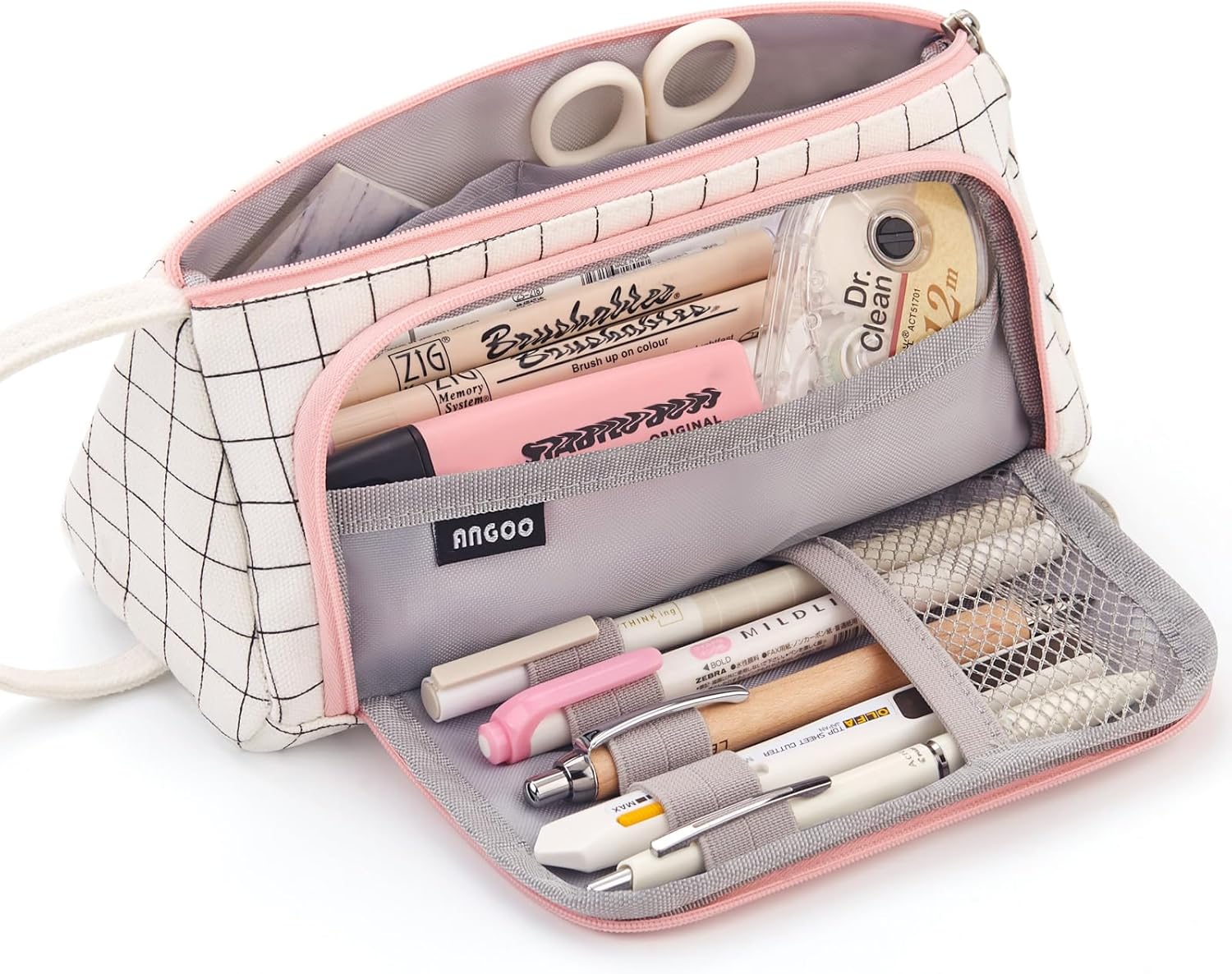 Big Capacity Pencil Case Pouch Pen Case Simple Stationery Bag School College Office Organizer for Teens Girls Adults