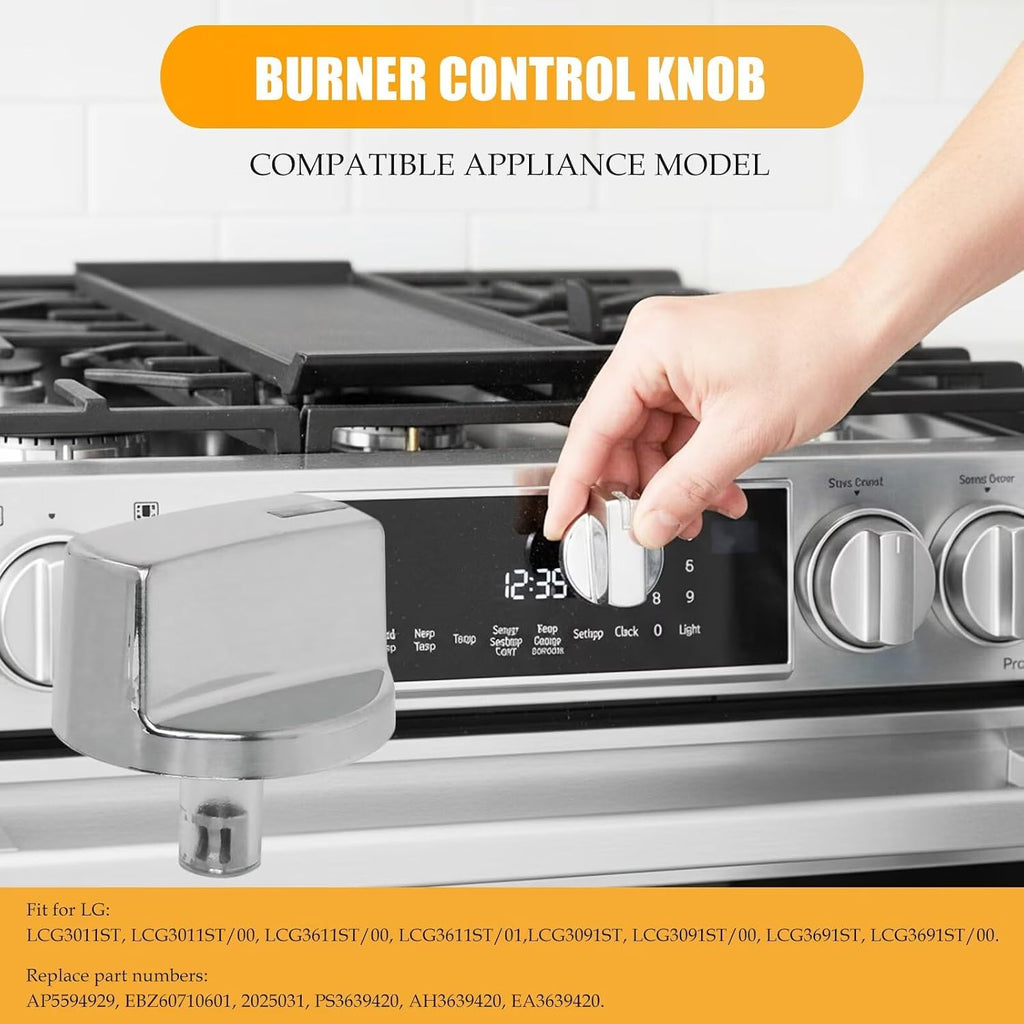 AEZ73293801 Burner Control Dial Stove Knobs for LG Range, 5-Pack