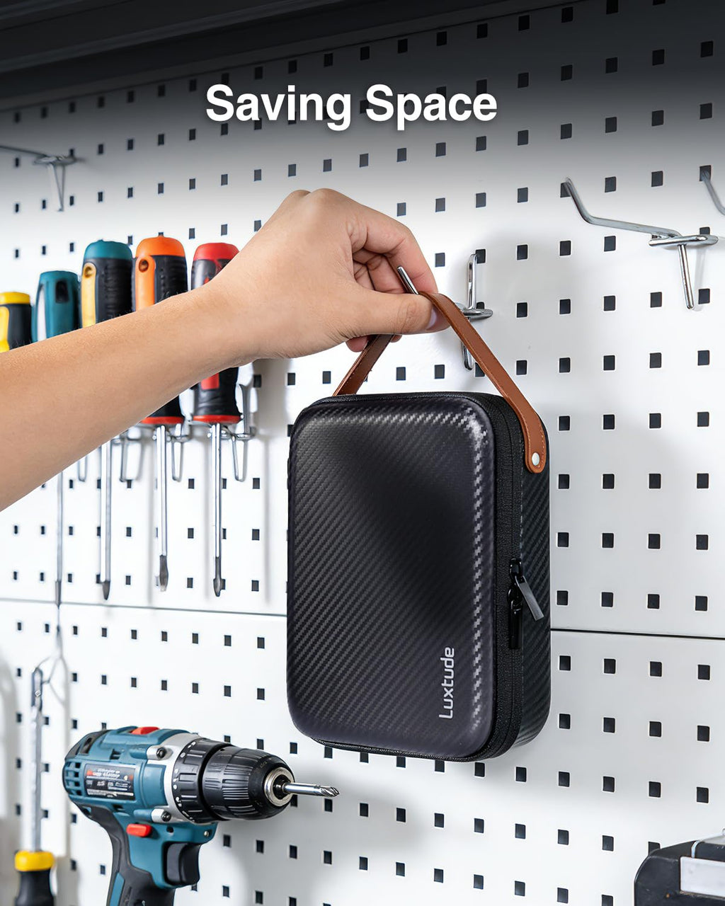 Small Battery Organizer Storage Case with Tester | Hard Batteries Storage Holds 61, Portable Batteries Case
