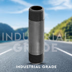 PVC Schedule 80 Nipple 12" Long Thread Coupling Adapter, 1-1/2", Connector Pipe Fitting, Gray
