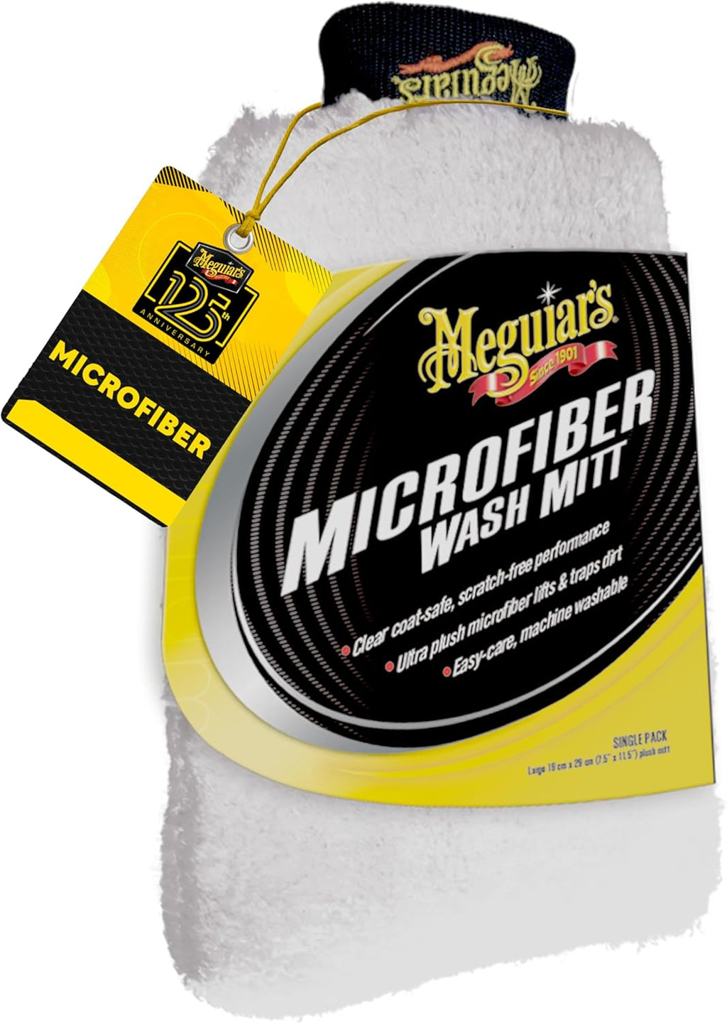 Microfiber Wash Mitt, 1 Pack | Car Wash Mitt For Diy Drivers & Detailers—Designed For Scratch-Free Washing, Use On