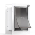Pet Door for Wall, Steel Frame and Telescoping Tunnel, Aluminum Lock, Double Flap Dog Door and Cat Door, Strong and
