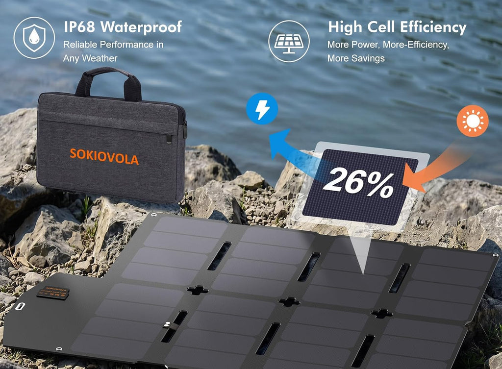 100W Portable Solar Panel MC-4 Foldable Solar Panel Charger Kits 18V IP68 Waterproof Lightweight and Compact for
