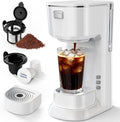 Single Serve Coffee Maker for K Pod, 2-in-1 Coffee Maker Single Serve & Ground Coffee Brewer, Quick Brew 6 to 14oz
