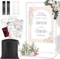 Adjustable Wedding Welcome Sign Stand with 2 Pair Hanging Straps, Welcome to Our Wedding Sign Holder Stand for