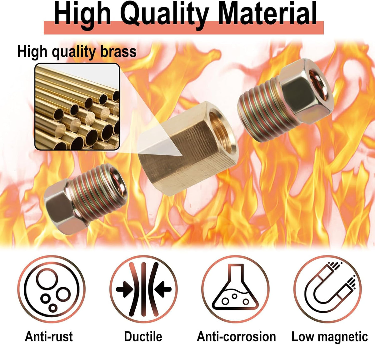 3/16 Brake Line Pressure Fittings, 12 Pieces 3/8 Inch Brake Line Fittings