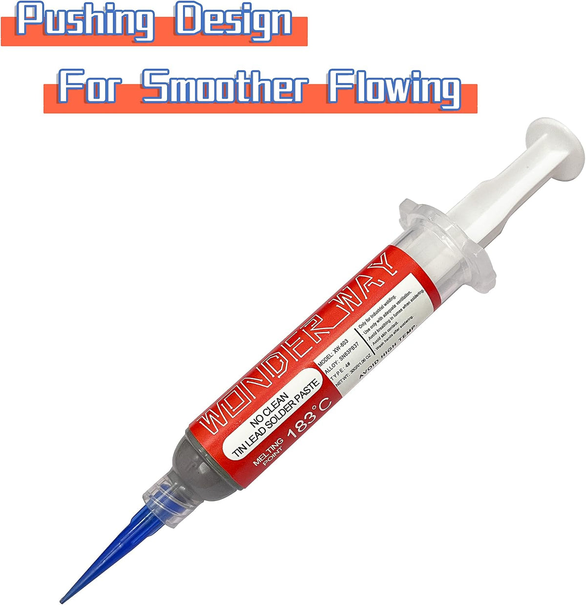 Wonderway Sn63/Pb37 T4 Tin Lead Solder Paste 183℃ Melting Point No-Clean(30gx4Packs)