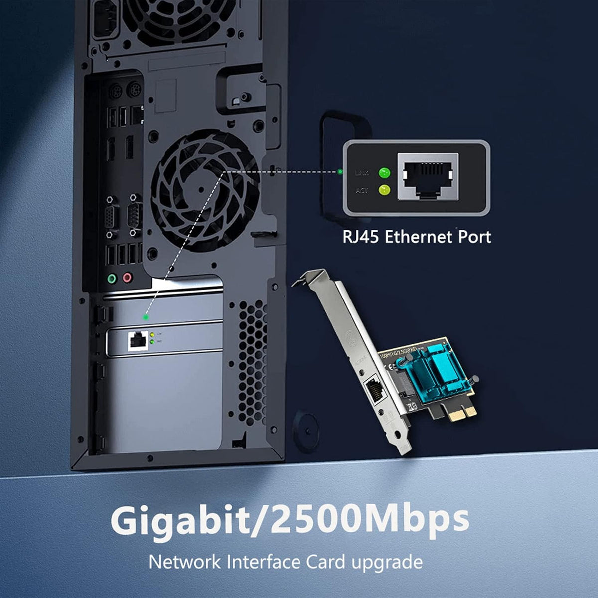 2.5GBase-T Gigabit Network Card PCI Express Ethernet Adapter (RTL8125B) NIC