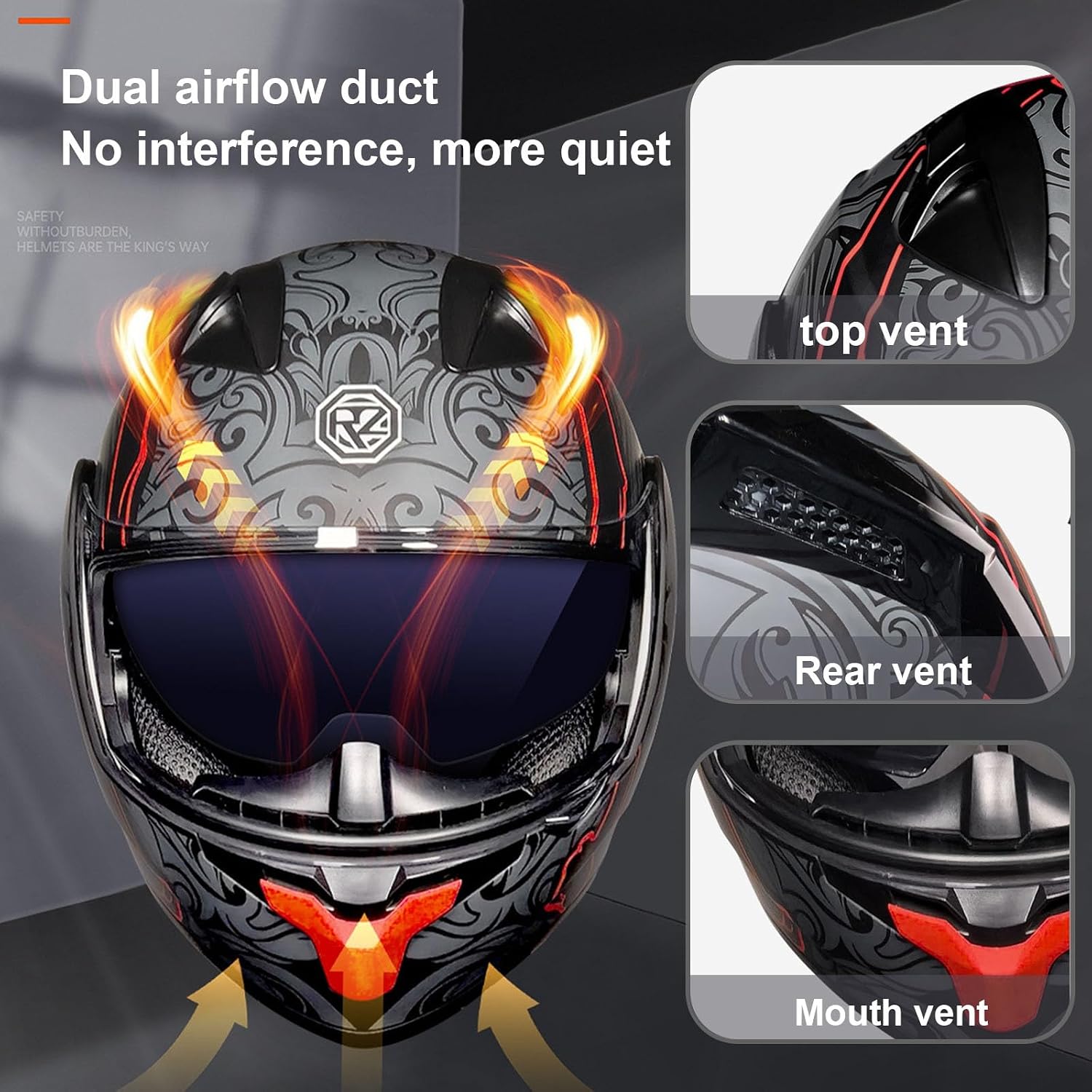 Motorcycle Bluetooth Modular Helmet DOT Approved Dual Visor Full Face Flip up Integrated Motorcycle Helmets Double